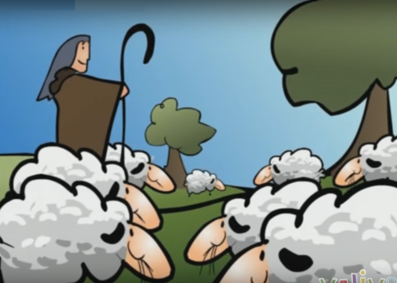 El pastor y las ovejas